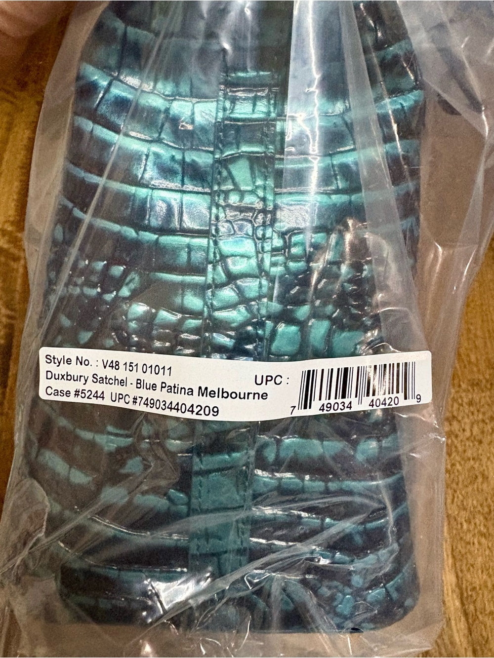 Brahmin NWT Duxbury - Blue Patina - Peacock/Teal - Jewel Tone - Two Eyes - Picture 14 of 16